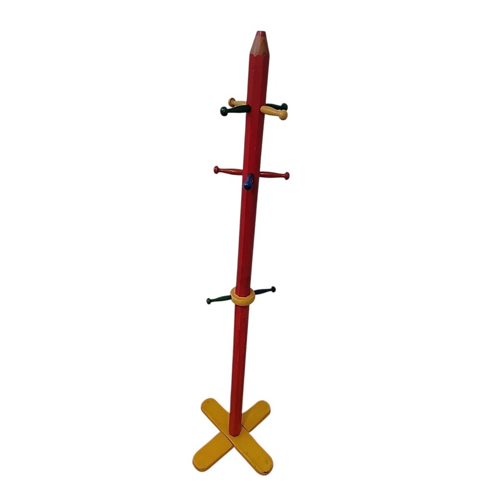 Rare 1980's Pierre Sala Art Deco Pencil Memphis Style Coat Rack. Colorful